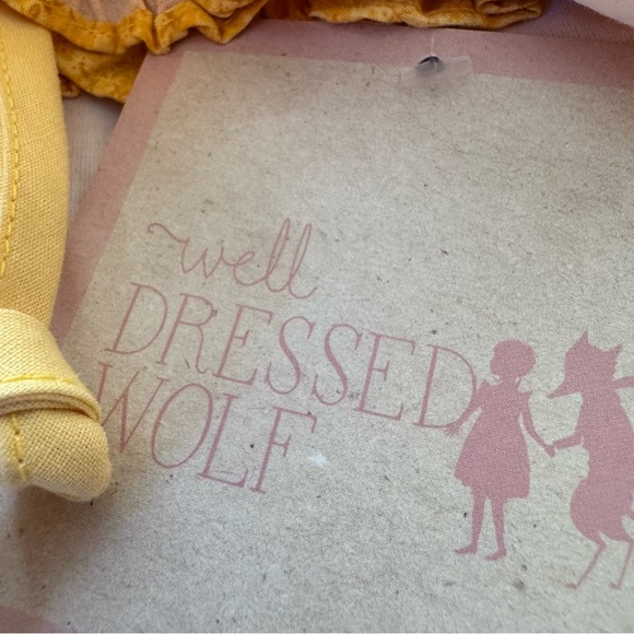 WILDLING NWT 3T girls PJ Set Beige Cloud Tank with White Trim & Matching Pants - Picture 6 of 7